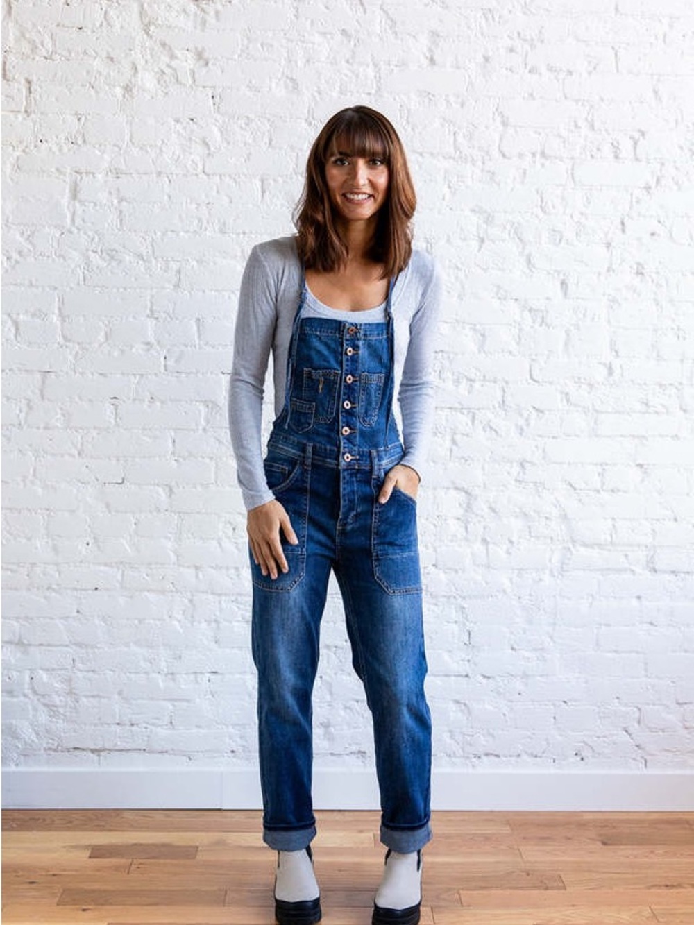 Dolly Denim Overalls Jeans - Blue Women's Slim Fit